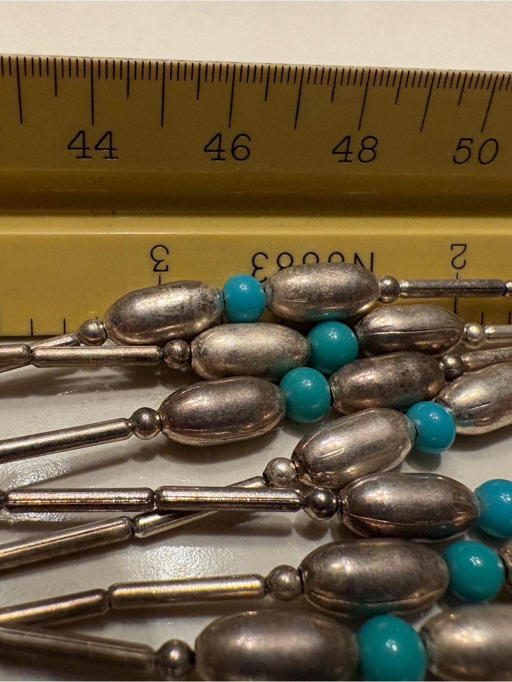 23 Silver-Tone Bracelets with Turquoise Beads - Women's Fashion Bracelet - Picture 4 of 5